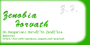 zenobia horvath business card